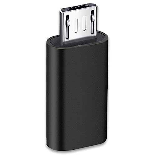 Micro USB auf USB C Adapter, USB C Buchse auf Micro USB Stecker Adapter, Kompatibel mit Samsung Galaxy S7/S6/S5/S4/S3, Note 5/4/3, Android-Handys, Tablets und microUSB-Geräten (Schwarz) von Mepsies