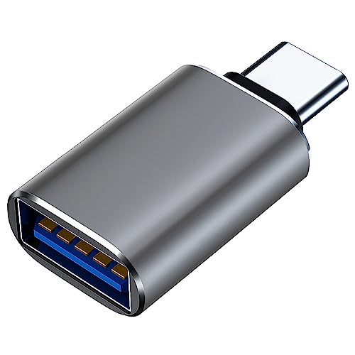 USB C Adapter, USB C auf USB 3.1 Adapter, Adapter USB C auf USB, USB C Stecker auf USB A Buchse OTG Adapter Kompatibel mit MacBook Pro, Samsung Galaxy, Typ-C Handys, Tablets und Laptops (Grau) von Mepsies