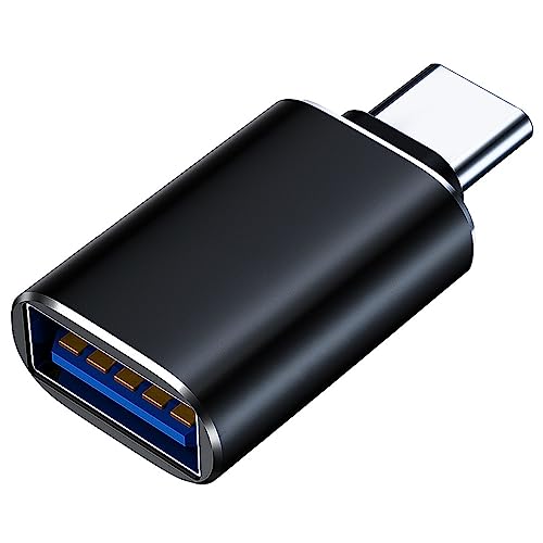 USB C Adapter, USB C auf USB 3.1 Adapter, Adapter USB C auf USB, USB C Stecker auf USB A Buchse OTG Adapter Kompatibel mit MacBook Pro, Samsung Galaxy, Typ-C Handys, Tablets und Laptops (Schwarz) von Mepsies