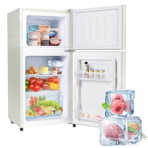 Merax 60L Kühlschrank,Mini-Kühlschrank mit Gefrierschrank,22L Gefriervolumen, 38L Kühlvolumen, E-Klasse, 102 kWh/Jahr, LED-Licht Cremeweiß Merax 60L Kühlschrank,Mini-Kühlschrank mit Gefrierschrank,22L Gefriervolumen, 38L Kühlvolumen, E-Klasse, 102 kWh/Jahr, LED-Licht Cremeweiß von Merax