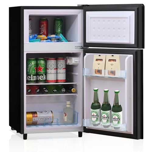 Merax 72L Mini-Kühlschrank mit Gefrierfunktion schwarzer Glastür, 39 dB, 7-stufige Temperaturregelung, R600a Kältemittel, LED-Beleuchtung, 120 kWh/Jahr, für Küche, Büro, Wohnmobil, Direktkühlung Merax 72L Mini-Kühlschrank mit Gefrierfunktion schwarzer Glastür, 39 dB, 7-stufige Temperaturregelung, R600a Kältemittel, LED-Beleuchtung, 120 kWh/Jahr, für Küche, Büro, Wohnmobil, Direktkühlung von Merax