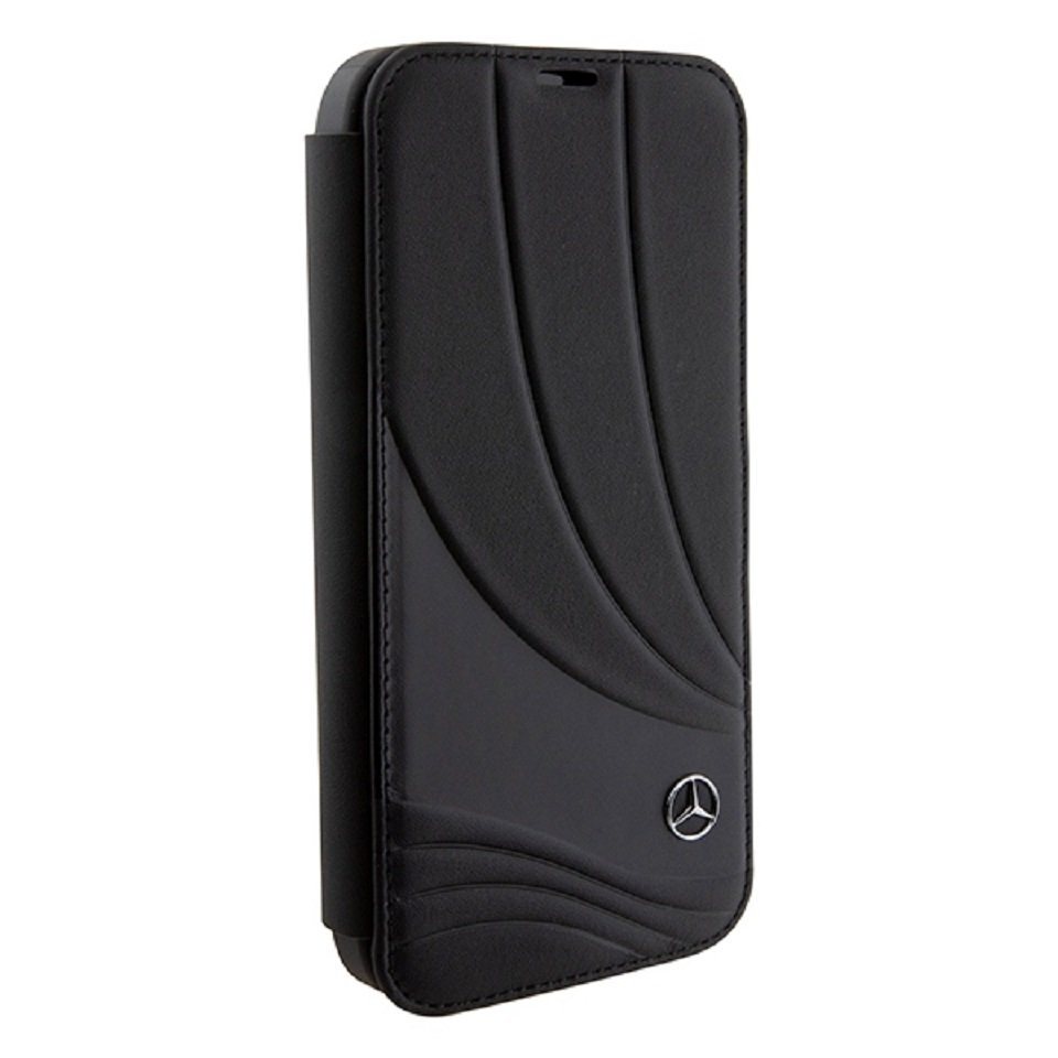 Mercedes Benz Handyhülle Bookcase iPhone 15 Echtleder schwarz aufstellbar Mercedes Benz Handyhülle Bookcase iPhone 15 Echtleder schwarz aufstellbar von Mercedes Benz