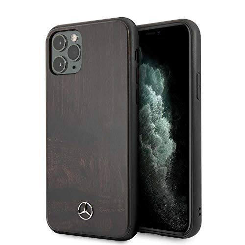 Mercedes-Benz Hülle aus der Wood Line Rosewood Serie für iPhone 11 Pro Max, braun, MEHCN65VWOBR von Mercedes-Benz