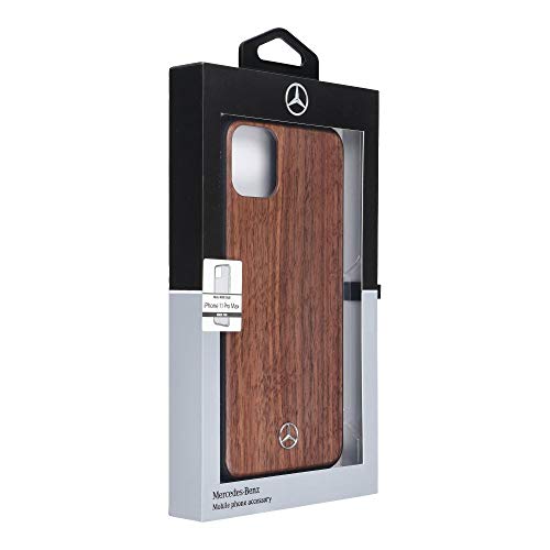 Mercedes-Benz Hülle aus der Wood Line Walnut Serie für iPhone 11 Pro Max, braun, MEHCN65VWOLB von Mercedes-Benz