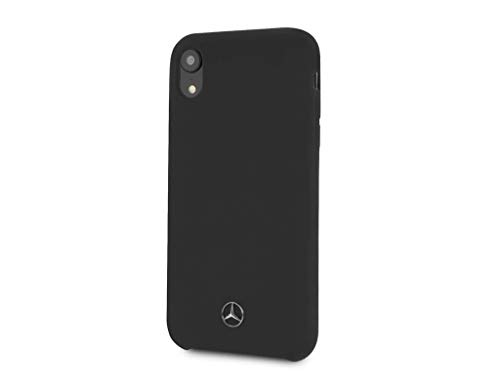 Mercedes-Benz Schutzhülle kompatibel zu iPhone XR (Silikon, leicht zugängliche Anschlüsse, offizielles Lizenzprodukt) Schwarz von Mercedes-Benz