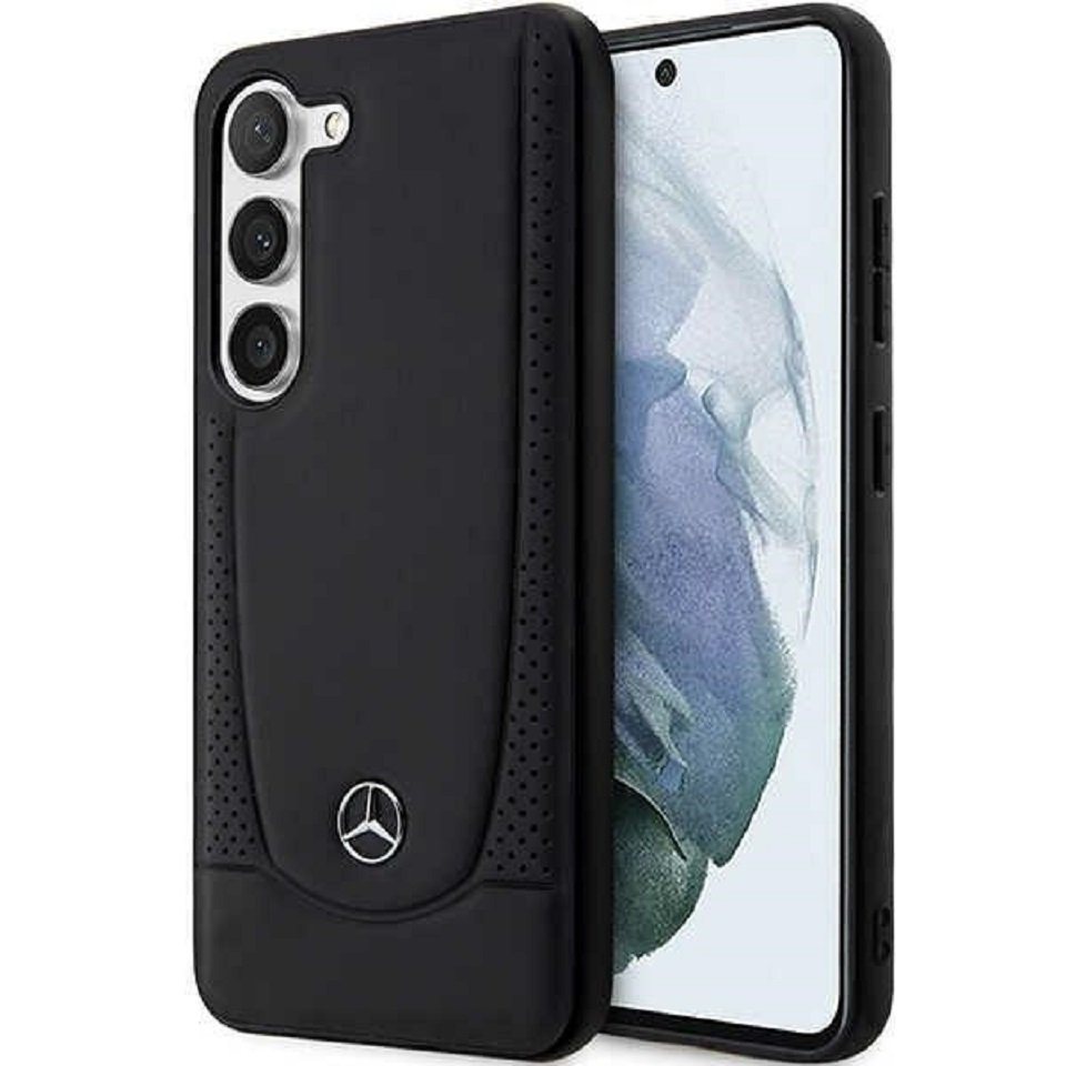 Mercedes Handyhülle Case Samsung Galaxy S23 Echtleder schwarz Stern Logo 6,1 Zoll, Kantenschutz Mercedes Handyhülle Case Samsung Galaxy S23 Echtleder schwarz Stern Logo 6,1 Zoll, Kantenschutz von Mercedes