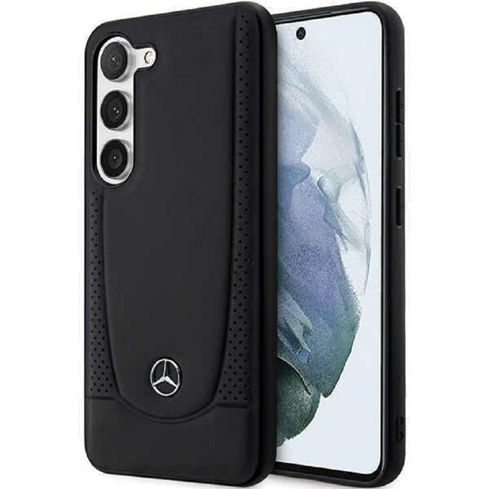 Mercedes Handyhülle Case Samsung Galaxy S23 Plus Echtleder Logo 6,6 Zoll, Kantenschutz von Mercedes