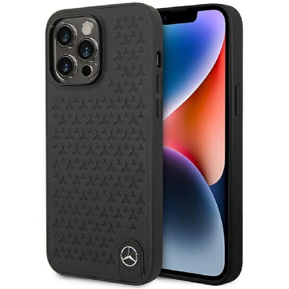 Mercedes Handyhülle Case iPhone 14 Pro Max Echtleder geprägt schwarz Logo 6,7 Zoll, Kantenschutz Mercedes Handyhülle Case iPhone 14 Pro Max Echtleder geprägt schwarz Logo 6,7 Zoll, Kantenschutz von Mercedes