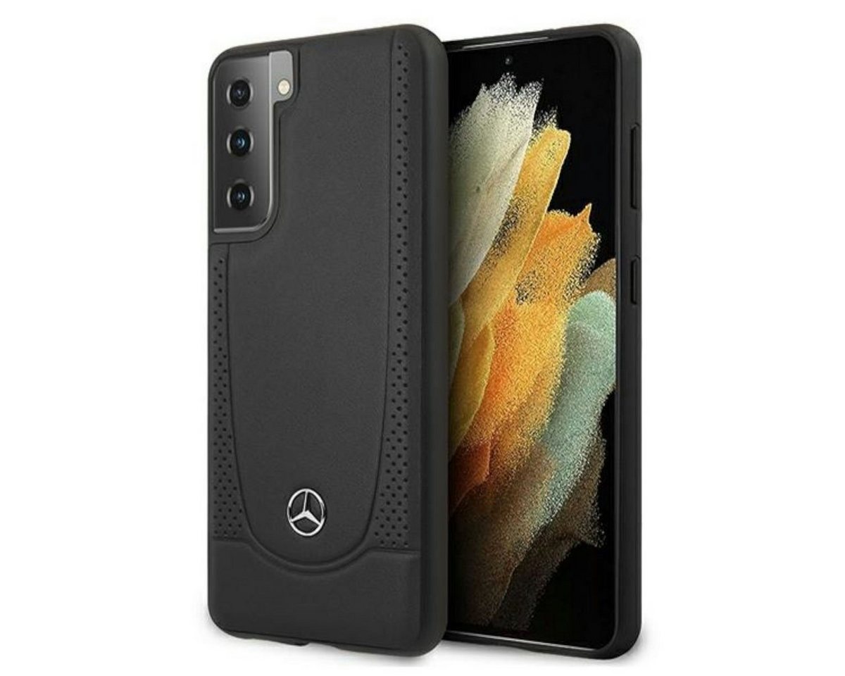 Mercedes Handyhülle Mercedes Samsung Galaxy S21 Plus Urban Line Leder Case Cover Schwarz von Mercedes