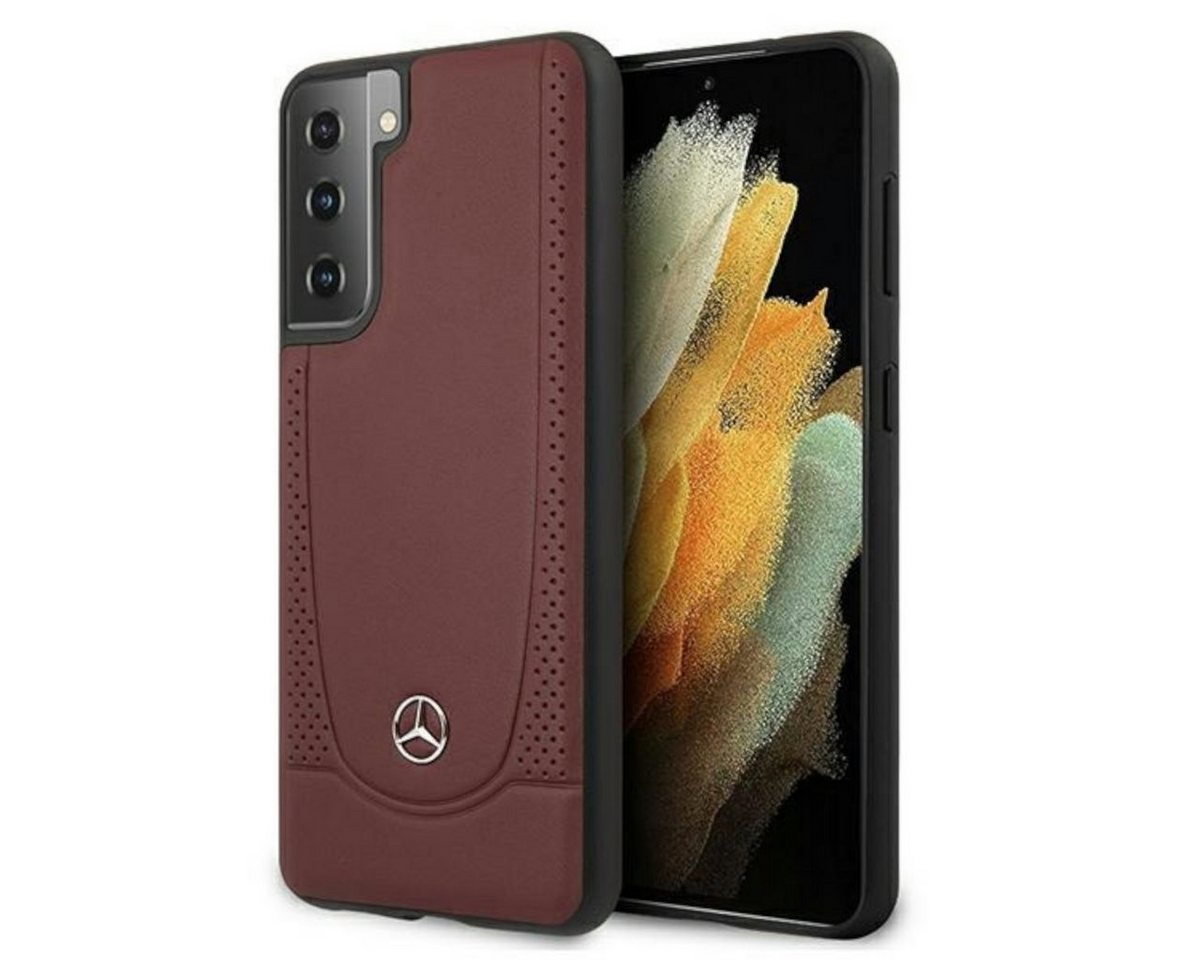 Mercedes Handyhülle Mercedes Samsung Galaxy S21 Plus Urban Line Leder Case Schutzhülle Rot von Mercedes