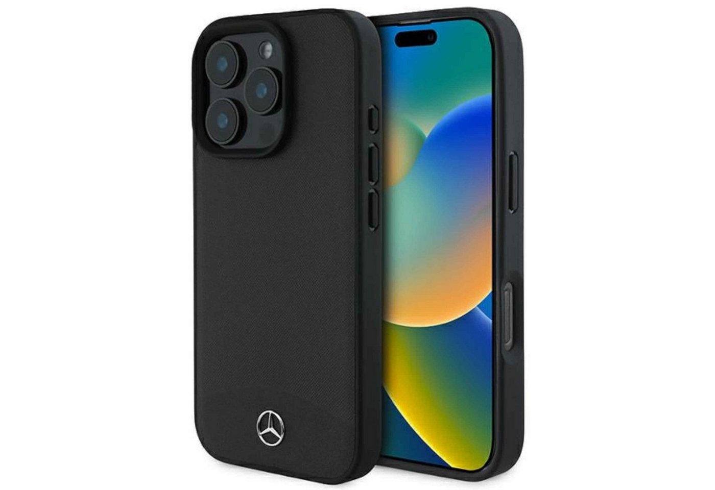 Mercedes Smartphone-Hülle Mercedes Apple iPhone 16 Pro Hardcase Textured Plain Leather MagSafe Mercedes Smartphone-Hülle Mercedes Apple iPhone 16 Pro Hardcase Textured Plain Leather MagSafe von Mercedes