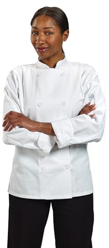 Mercer Culinary Millennia Damen Cook Jacke mit Mercer Logo Knöpfen, Weiß, L, weiß, 1 von Mercer Culinary