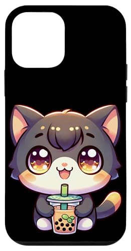 Happy Kawaii Kitten Drinking Boba Tea Hülle für iPhone 12 mini von Merch Kawaii By LAP