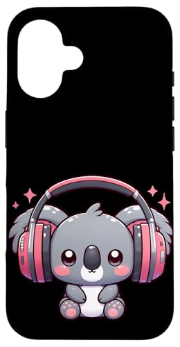 Hülle für iPhone 16 Kawaii Koala Grooving with Headphones Hülle für iPhone 16 Kawaii Koala Grooving with Headphones von Merch Kawaii By LAP