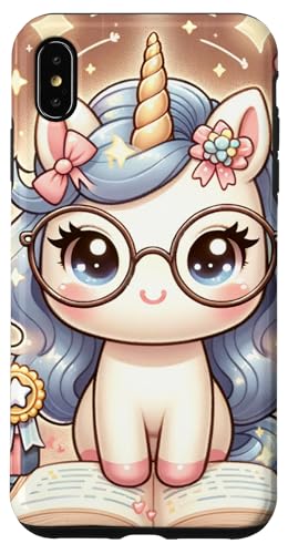 Hülle für iPhone XS Max Kawaii Cute Unicorn With Glasses von Merch Kawaii By LAP