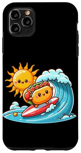 Kawaii Sausage Bun Surfing the Waves Hülle für iPhone 11 Pro Max von Merch Kawaii By LAP