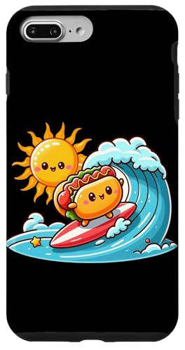 Kawaii Sausage Bun Surfing the Waves Hülle für iPhone 7 Plus/8 Plus von Merch Kawaii By LAP