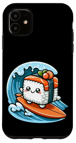 Kawaii Sushi Surfer Riding the Waves Hülle für iPhone 11 von Merch Kawaii By LAP