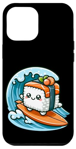 Kawaii Sushi Surfer Riding the Waves Hülle für iPhone 12 Pro Max von Merch Kawaii By LAP