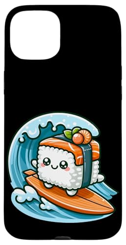 Kawaii Sushi Surfer Riding the Waves Hülle für iPhone 15 Plus von Merch Kawaii By LAP