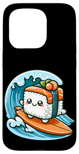 Kawaii Sushi Surfer Riding the Waves Hülle für iPhone 15 Pro von Merch Kawaii By LAP