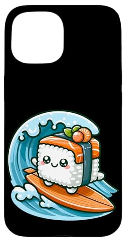 Kawaii Sushi Surfer Riding the Waves Hülle für iPhone 15 von Merch Kawaii By LAP