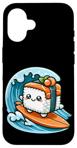 Kawaii Sushi Surfer Riding the Waves Hülle für iPhone 16 von Merch Kawaii By LAP
