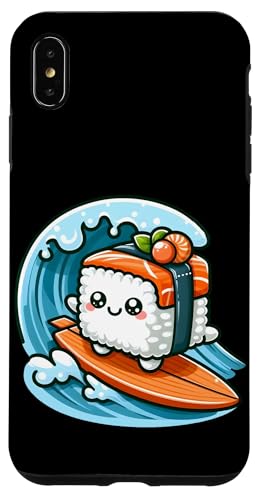 Kawaii Sushi Surfer Riding the Waves Hülle für iPhone XS Max von Merch Kawaii By LAP