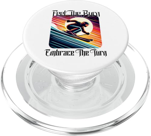 Feel The Burn Embrace The Turn Downhill Skifahren PopSockets PopGrip für MagSafe Feel The Burn Embrace The Turn Downhill Skifahren PopSockets PopGrip für MagSafe von MerchByCraig