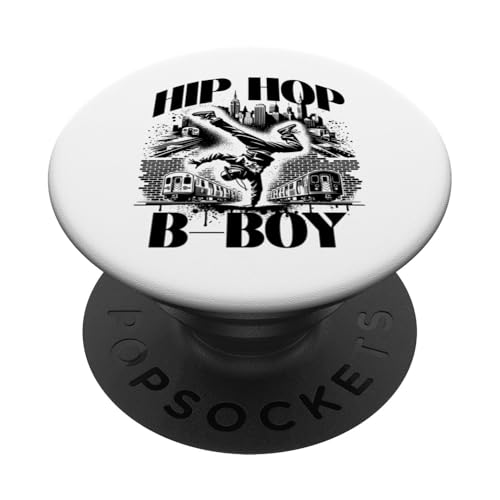 Hip Hop B-Boy (Breakdance in der Bronx) PopSockets Klebender PopGrip von MerchByCraig