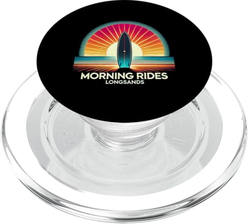 Morgenritte Longsands Tynemouth Surfing Sunset PopSockets PopGrip für MagSafe von MerchByCraig