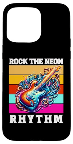 Rock The Neon Rhythm (E-Gitarre) Hülle für iPhone 15 Pro Max von MerchByCraig