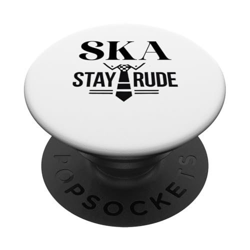 Ska Stay Rude (Schachbrett-Krawatte) PopSockets Klebender PopGrip von MerchByCraig