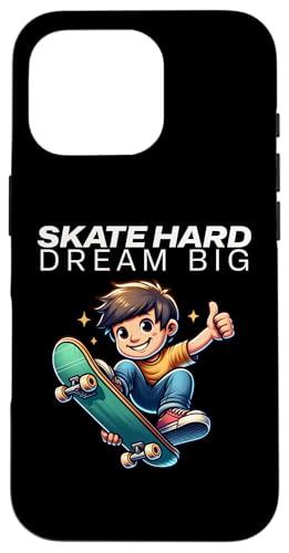 Skate Hard Dream Großer Skateboard-Cartoon-Stil Hülle für iPhone 16 Pro Skate Hard Dream Großer Skateboard-Cartoon-Stil Hülle für iPhone 16 Pro von MerchByCraig