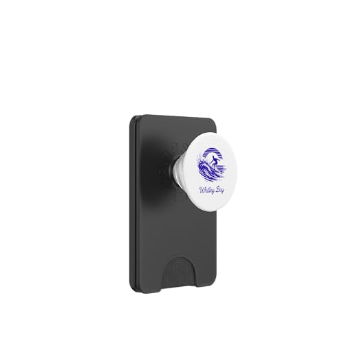 Surfer reitet auf einer Welle Whitley Bay PopSockets PopWallet für MagSafe von MerchByCraig