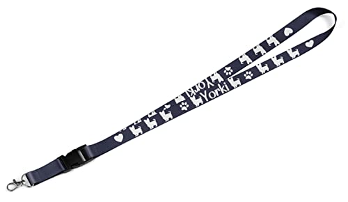 Lanyard Schlüsselanhänger Schlüsselband mit Karabiner blau: Hund Yorkshire Terrier von Merchandise for Fans