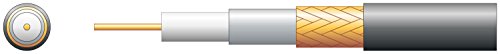 MERCURY | RG59 B/U 75 Ohm Schaumgefülltes Koaxialkabel - Kupfergeflecht | Schwarz 100m von Mercury