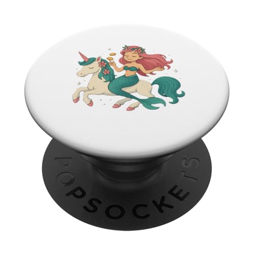 Meerjungfrau Reiten Happy Unicorn Jungen Mädchen Männer Frauen Kinder Erwachsene PopSockets Klebender PopGrip Meerjungfrau Reiten Happy Unicorn Jungen Mädchen Männer Frauen Kinder Erwachsene PopSockets Klebender PopGrip von Mermaid Riding A Unicorn Rainbow Shop