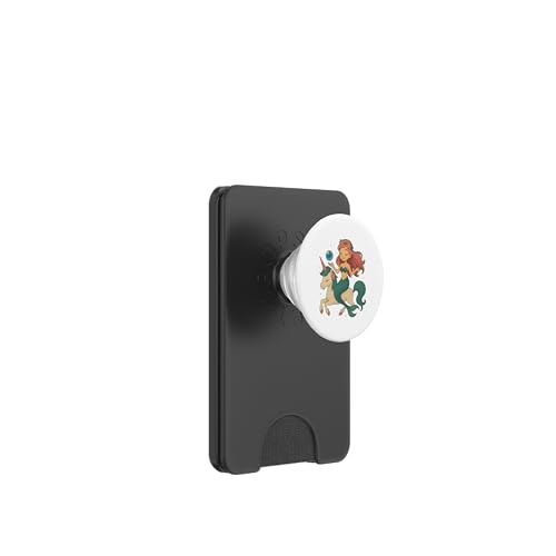 Meerjungfrau Reiten Happy Unicorn Jungen Mädchen Männer Frauen Kinder Erwachsene PopSockets PopWallet für MagSafe von Mermaid Riding A Unicorn Rainbow Shop
