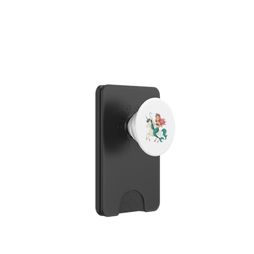 Meerjungfrau reitet mutiges Einhorn Jungen Mädchen Männer Frauen Kinder Erwachsene PopSockets PopWallet für MagSafe von Mermaid Riding A Unicorn Rainbow Shop
