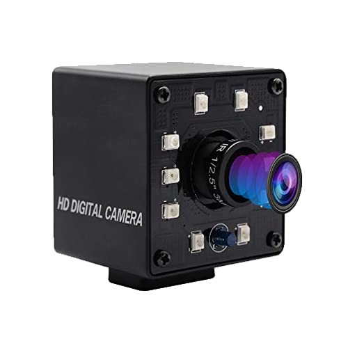 100fps Night Vision USB Camera 1/2.7" CMOS OV2710 Web Cam Full HD 1080P USB with Camera Mini Infrared USB2.0 Webcam with IR Cut and 10pcs Led Board,Webcamera with 3.6mm Lens for Android Windows Linux von Mermaid