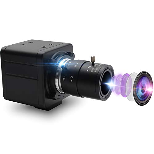 2MP Webcam 2,8-12 mm Varioobjektiv USB-Kamera HD 1080P 0,01Lux USB mit geringer Beleuchtung und Kamera IMX322 Sensor Mini-Industriekamera mit H.264-Format Play & Plug Free Drive OTG 2.0-Kamera von Mermaid
