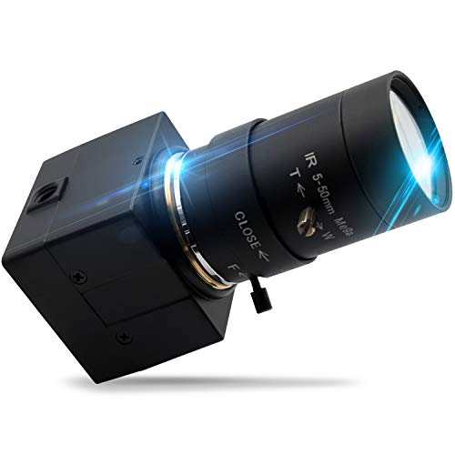 2MP Webcam 5-50mm Varioobjektiv USB-Kamera HD 1080P Hochgeschwindigkeits-VGA 100fps USB mit Kamera CMOS OV2710 Sensor Mini Industriekamera mit Aluminium Mini Case Play & Plug Free Drive OTG 2.0 Kamera von Mermaid