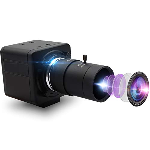 5 Megapixel USB-Kamera 5-50 mm Varifokales Objektiv Webcam HD 2592 x 1944 15 fps USB mit Kamera Aptina Sensor Webkamera mit Aluminium-Mini-Box für Android, Windows, Plug & Play, OTG 2.0 USB-Kamera von Mermaid