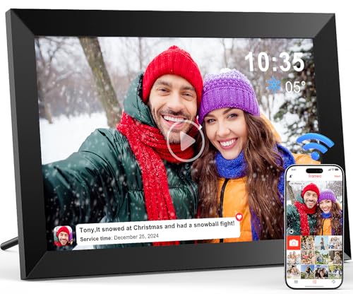 Digitaler Bilderrahmen WiFi 10,1 Zoll, 1280 x 800 IPS LCD Touchscreen Smart Digitaler Bilderrahmen Eingebauter 32 GB Speicher, Auto-Rotate Elektronischer Bilderrahmen, Teilen Sie Fotos/Videos über Digitaler Bilderrahmen WiFi 10,1 Zoll, 1280 x 800 IPS LCD Touchscreen Smart Digitaler Bilderrahmen Eingebauter 32 GB Speicher, Auto-Rotate Elektronischer Bilderrahmen, Teilen Sie Fotos/Videos über von Mernglow