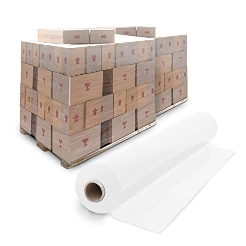 Merrimen Robuste Paletten-Stretch-Schrumpffolie, starke und sichere Verpackung, ideal zum, Bewegen schwerer Gegenstände und zum Verschieben zerbrechlicher Gegenstände, Transparent – 400 mm x 250m von Merrimen