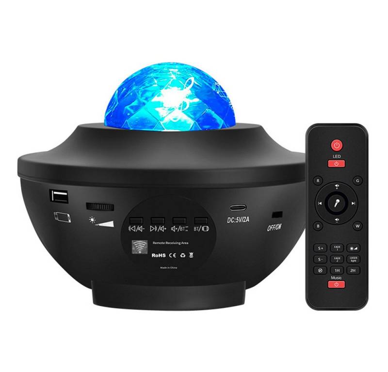 Merry 2024 LED Sternenhimmel Projektor,Galaxy Sternenhimmelprojektor,21 Lichtmodi LED-Beamer (Lampe Sternenhimmel mit Bluetooth/Musik Lautsprecher/Timer) von Merry 2024