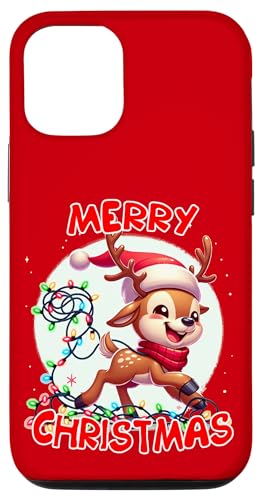 Frohe Weihnachten Weihnachten Rentier Weihnachtsbeleuchtung Tangled Hülle für iPhone 12/12 Pro von Merry Christmas Apparel
