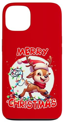 Frohe Weihnachten Weihnachten Rentier Weihnachtsbeleuchtung Tangled Hülle für iPhone 13 von Merry Christmas Apparel