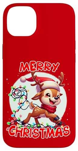 Frohe Weihnachten Weihnachten Rentier Weihnachtsbeleuchtung Tangled Hülle für iPhone 14 Plus Frohe Weihnachten Weihnachten Rentier Weihnachtsbeleuchtung Tangled Hülle für iPhone 14 Plus von Merry Christmas Apparel